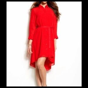 NWOT Armani Exchange chiffon high low dress